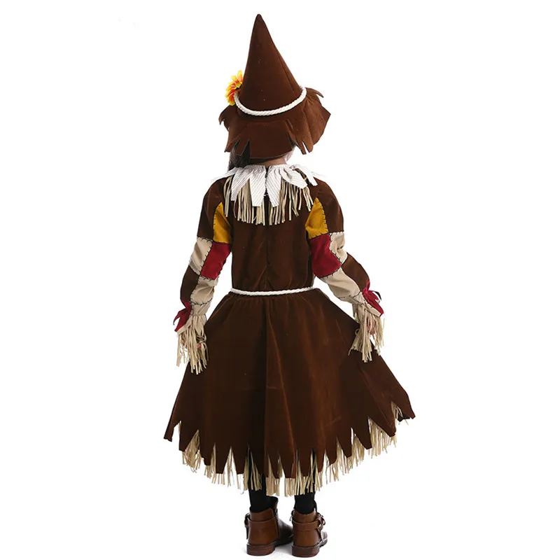 Ragazze Il Spaventapasseri Hunk Cosplay Bambini Bambini Halloween Mendicante Costumi Carnevale Purim Parade Ballo mascherato Gioco di ruolo Abito da festa