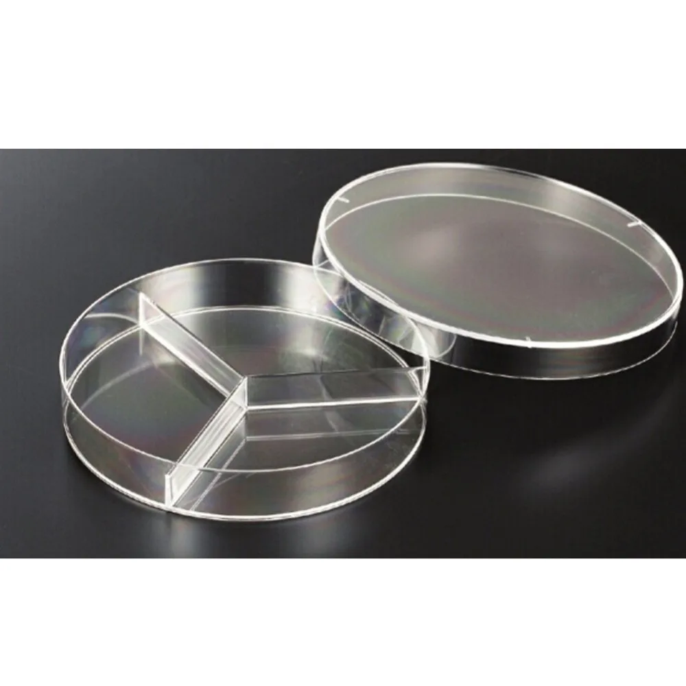 Picture 3: Laboratory Analysis Disposable Plastic Polystyrene Petri Dishs 90mm 3 Well  Sterile , 10pcs