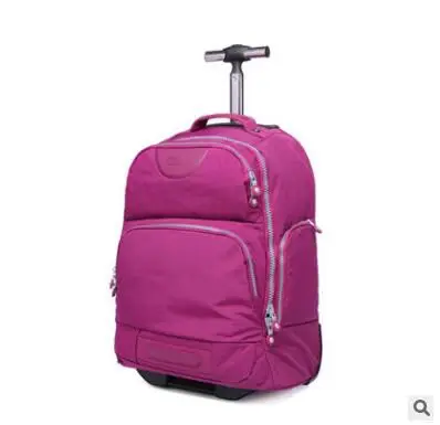 Double Use Travel Boarding bag on wheels trolley travel cabin luggage suitcase nylon wheeled travel backpack bag Travel Duffle