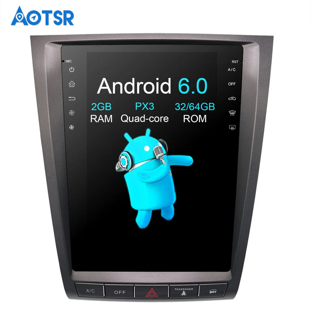 Aotsr Android 13 Tesla style Car No DVD Player GPS Navigation  for Lexus GS GS300 GS350 GS450 GS460 Unit Stereo Multimedia