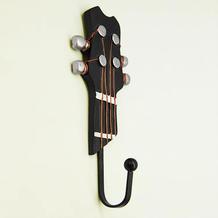 Modern Guitar series Resin Metal wall door key clothes umbrella hanger kitchen hook Home & garden decoration hanger