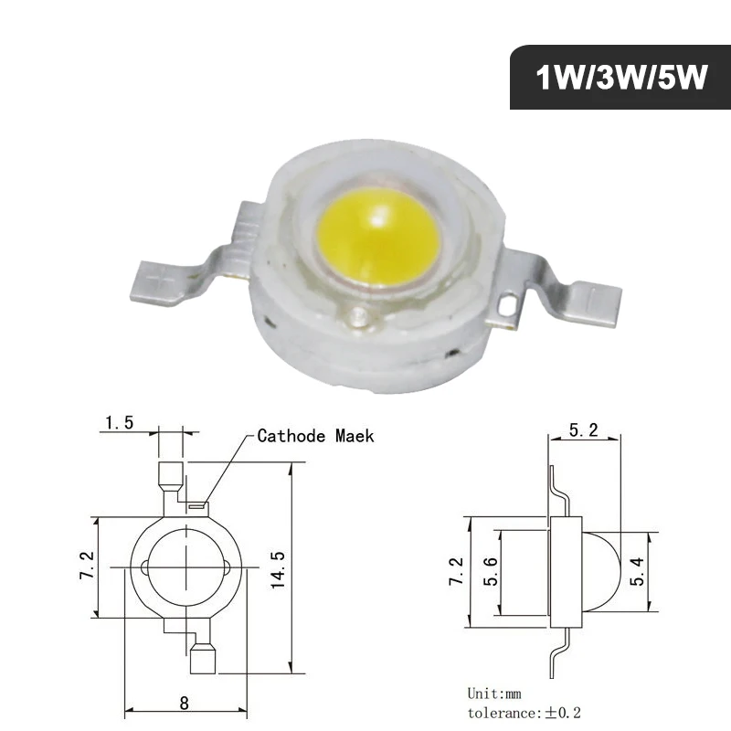 High Power LED Lamp Epistar Chip Various color 1W 3W 5W 10W 20W 3000W SMD COB LED integrated Bulbs