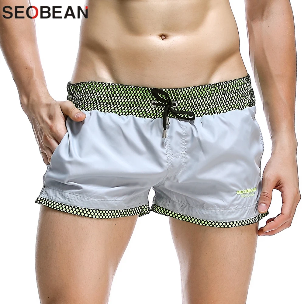 Quick Dry Men\'s Board Shorts Fashion Sea Maillot De Bain Beach Shorts Bermuda Sexy Solid Nylon Shorts Male Short