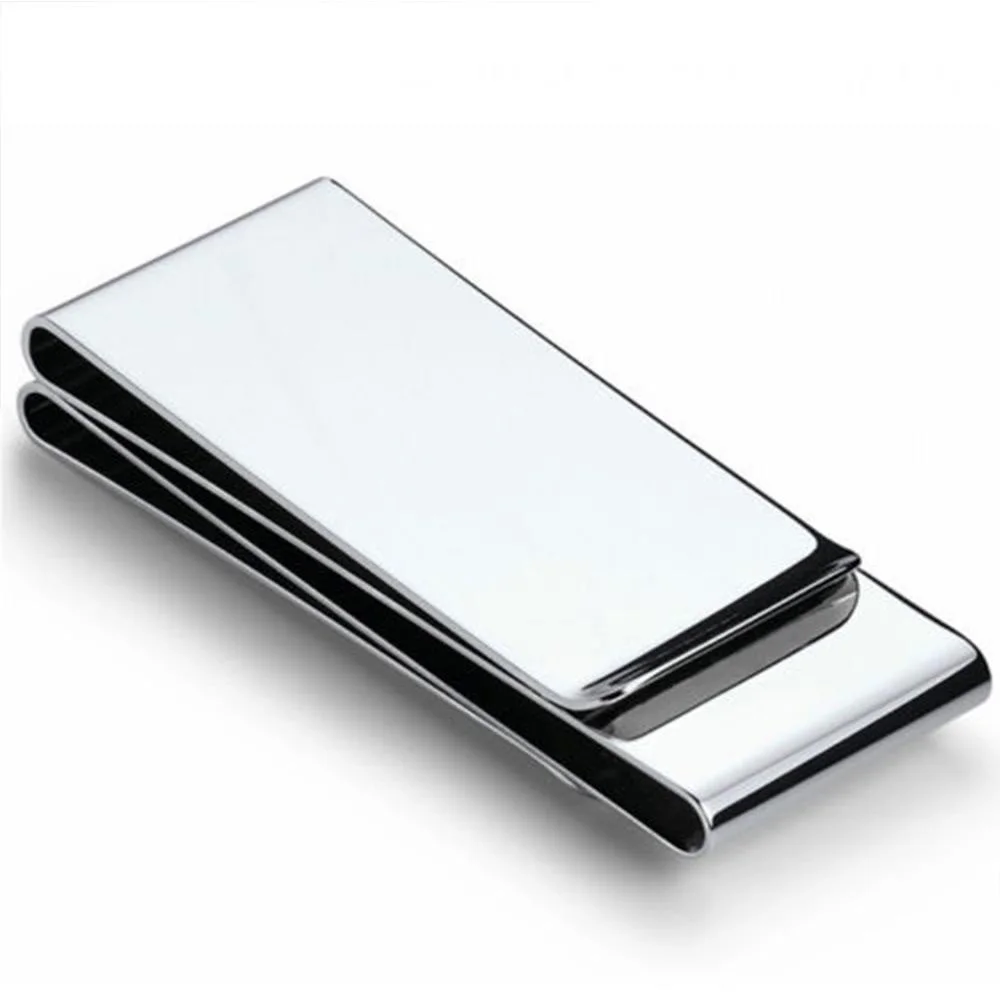 ISKYBOB 2020 Stainless Man Pocket Money Clip Dollar Metal Clamp Card Clips Credit Cards Money Holder