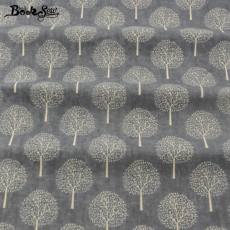 Dark Grey Cotton Linen Fabric Sewing Dandelion Style Material Tissu Tablecloth Pillow Bag Curtain Cushion Zakka Booksew Textile