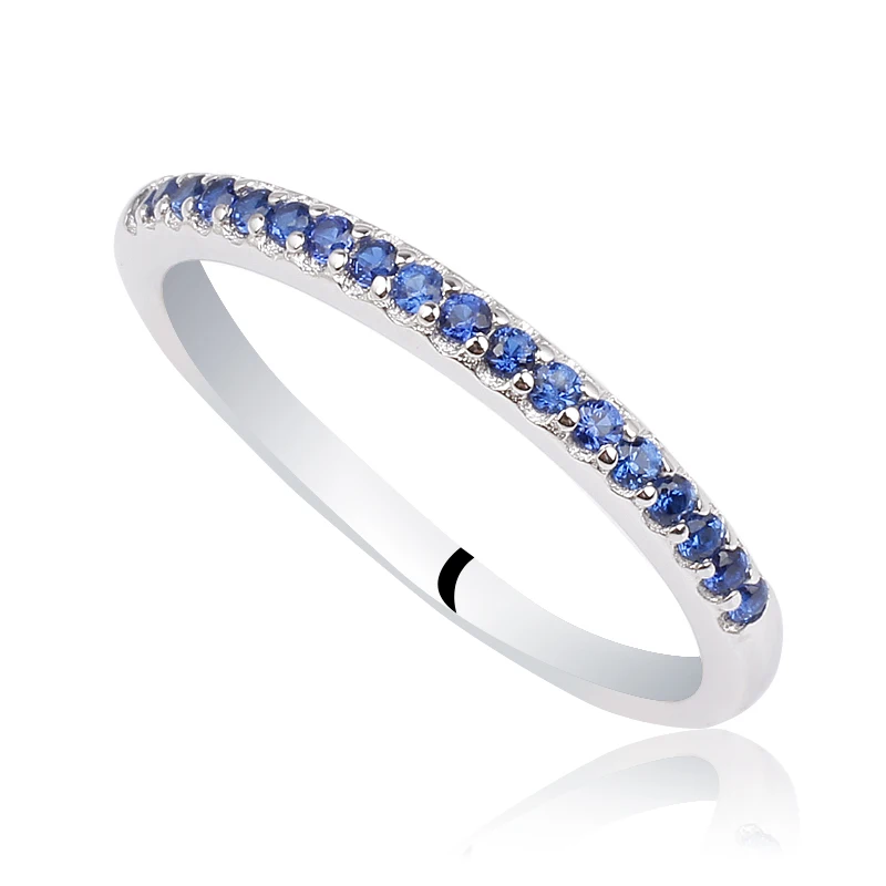 925 Sterling Silver Band Ring for Women Slim Rhodium Plated Wedding Jewelry R151