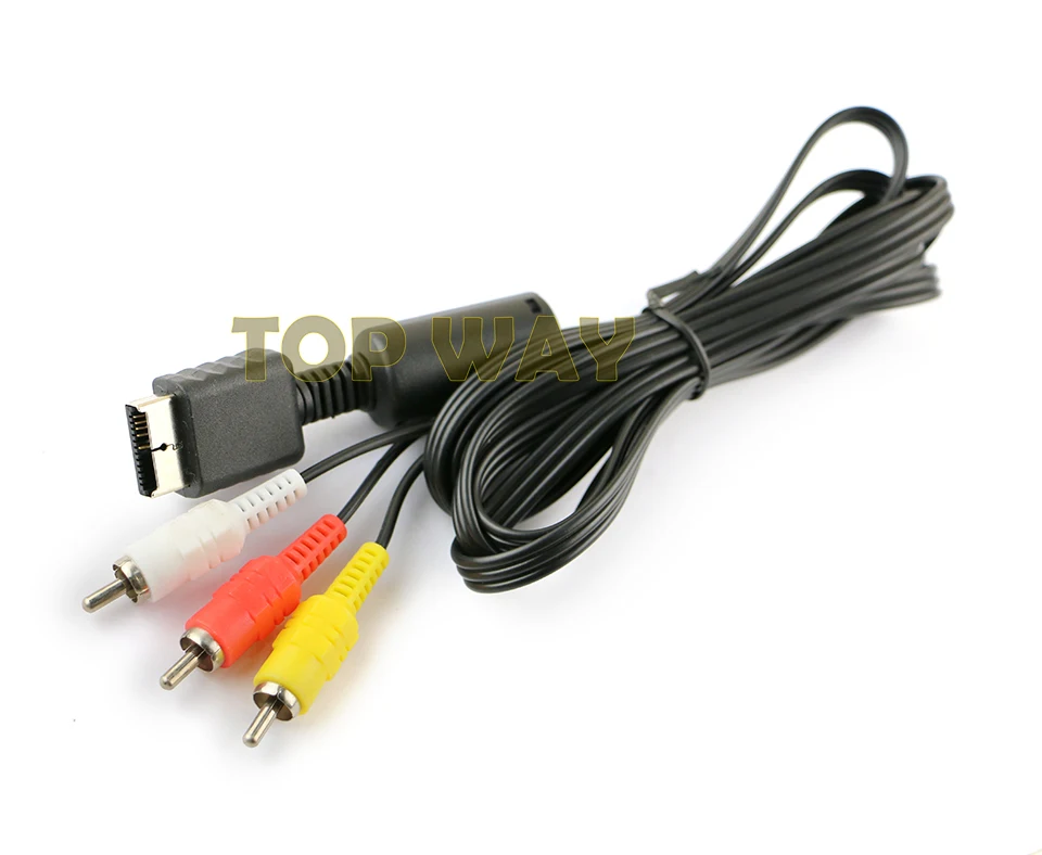 50 SZTUK Nowy Kabel Audio Video AV do PS2 PS3 z Wtykami Męskimi Adapter Konwerter Audio