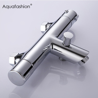 Thermostatic Shower Faucets Brass Wall Mounted Bathroom Shower Tap Thermostatic Control Valve Shower Tap