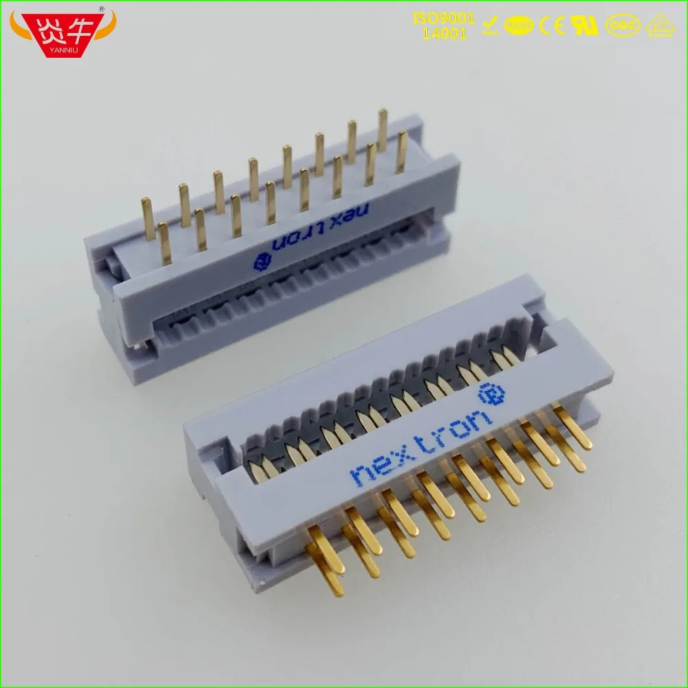 

50Pcs FD-16P MALE 2.54mm PITCH 2*8P 16PIN PLUG IDC SOCKET CONNECTORS ISP JTAG HEADER FOR FLAT RIBBON CABLE SAMPLE NEXTRON YANNIU