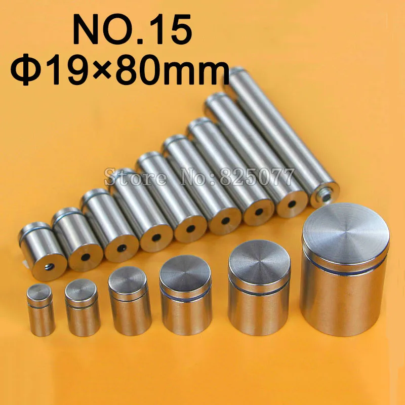 DHL 1000PCS Diameter 19x80mm Stainless Steel Standoffs Pin Nails Hollow Screw Acrylic Billboard Advertisement Fixing Screw KF957