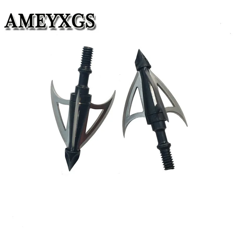 

6/12Pcs 100 Grain Archery Hunting Arrowhead 3 Blade Broadheads Target Points For Bow Arrow Outdoor Hunting Shooting Accessories