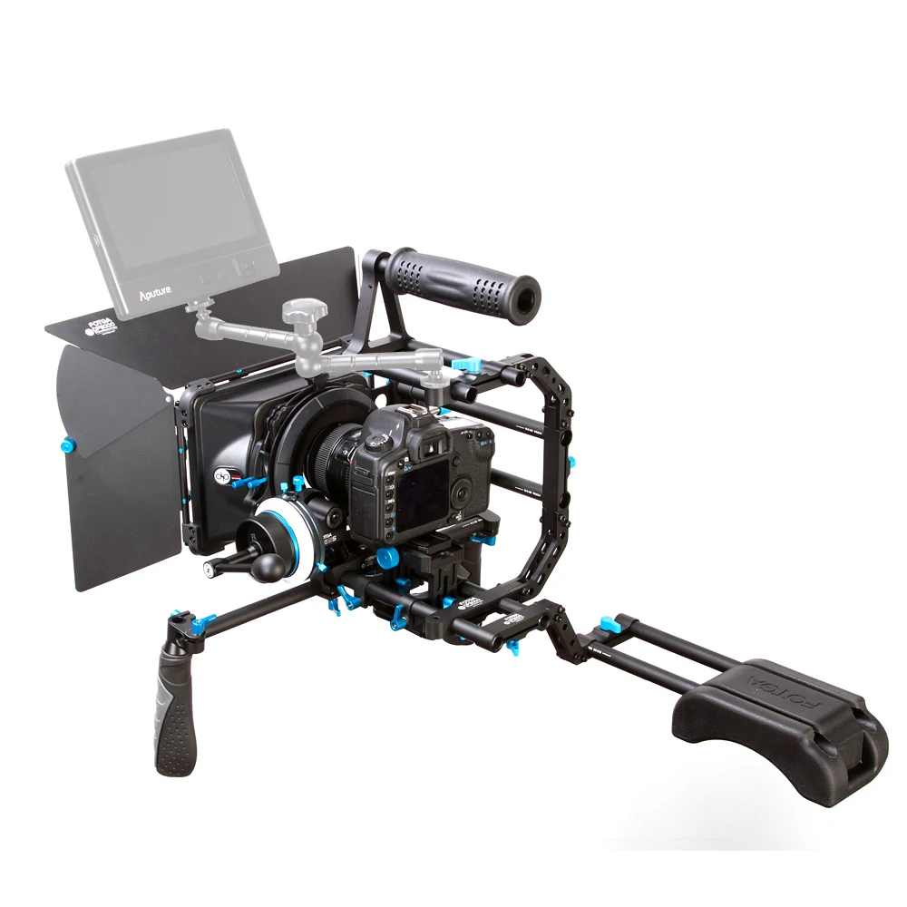 Fotga DP Series 15mm Standard Rig Set Movie Kit Film Making System Follow Focus+ C-Bracket Rail Rod for Canon Nikon