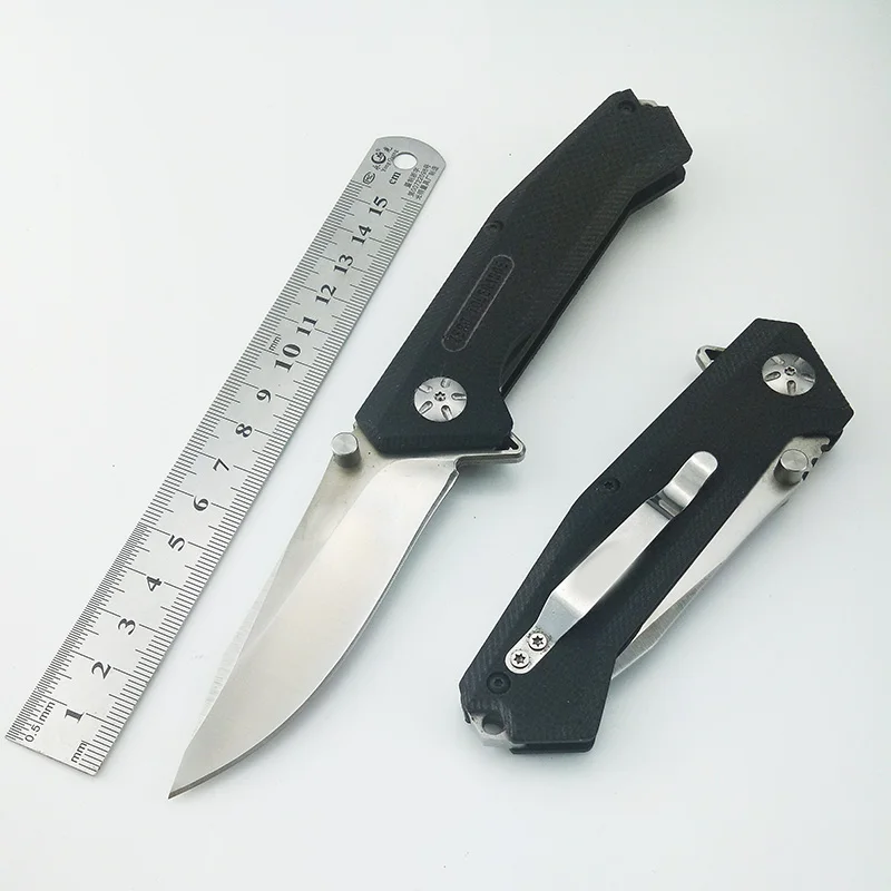 Tactical Knife D2 blade G10 Handle Ceramic Ball Bearing tactical flipper folding knife camp outdoor survival knives Drop Ship