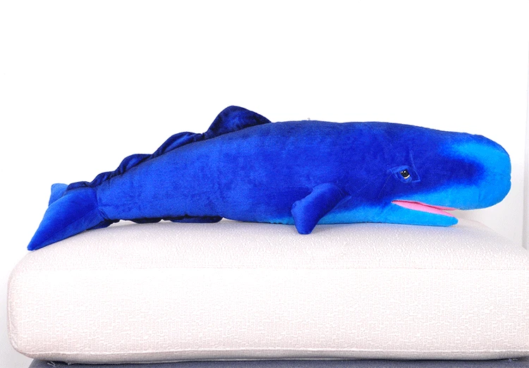 

big plush simulation sperm whale toy creative blue whale doll gift about 80x31cm 2736