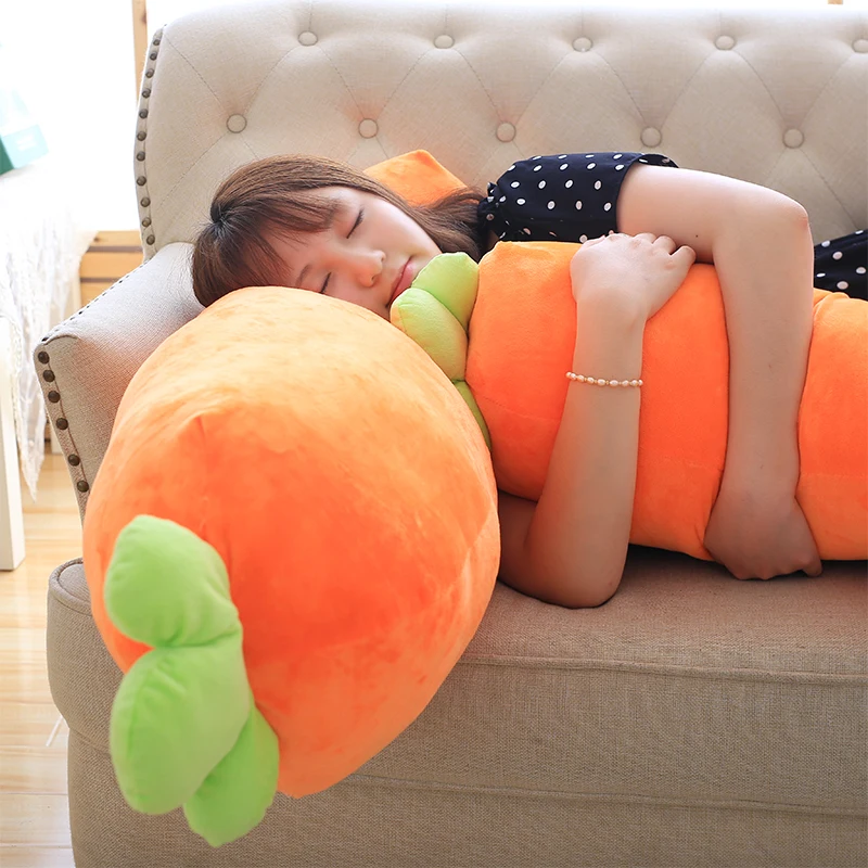 Dorimytrader Big Cuddly Soft Cartoon Carrot Plush Doll Toy Realistic Carrots Pillow Cushion Vegetables Toys 41inch 105cm DY61775