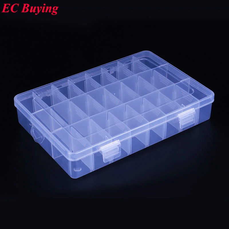 1 pcs New Arrival 24 Cells SMD SMT IC Electronic Component Mini Storage Box and Practical Jewelry Storaged Case 200*150*40 mm