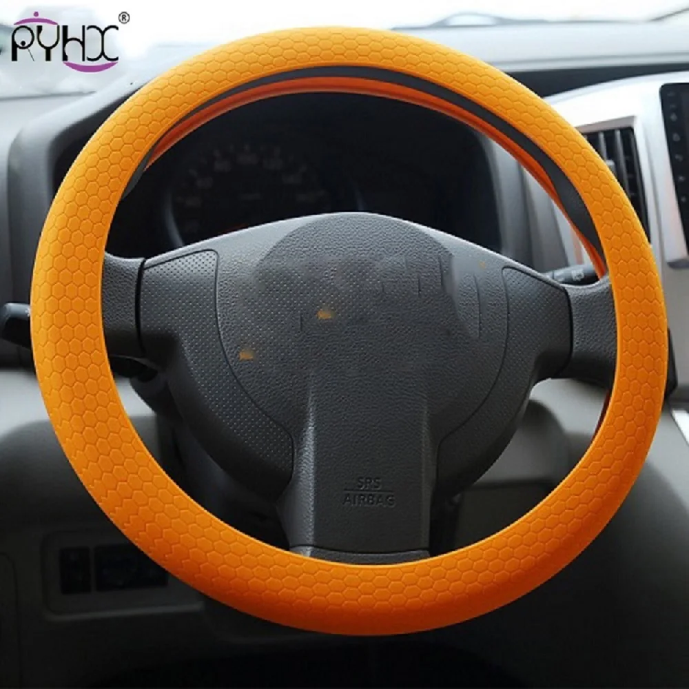 12 Colors For All Car Auto Silicone Steering Wheel Glove Cover Soft Auto Steering Covers Accessories Universal