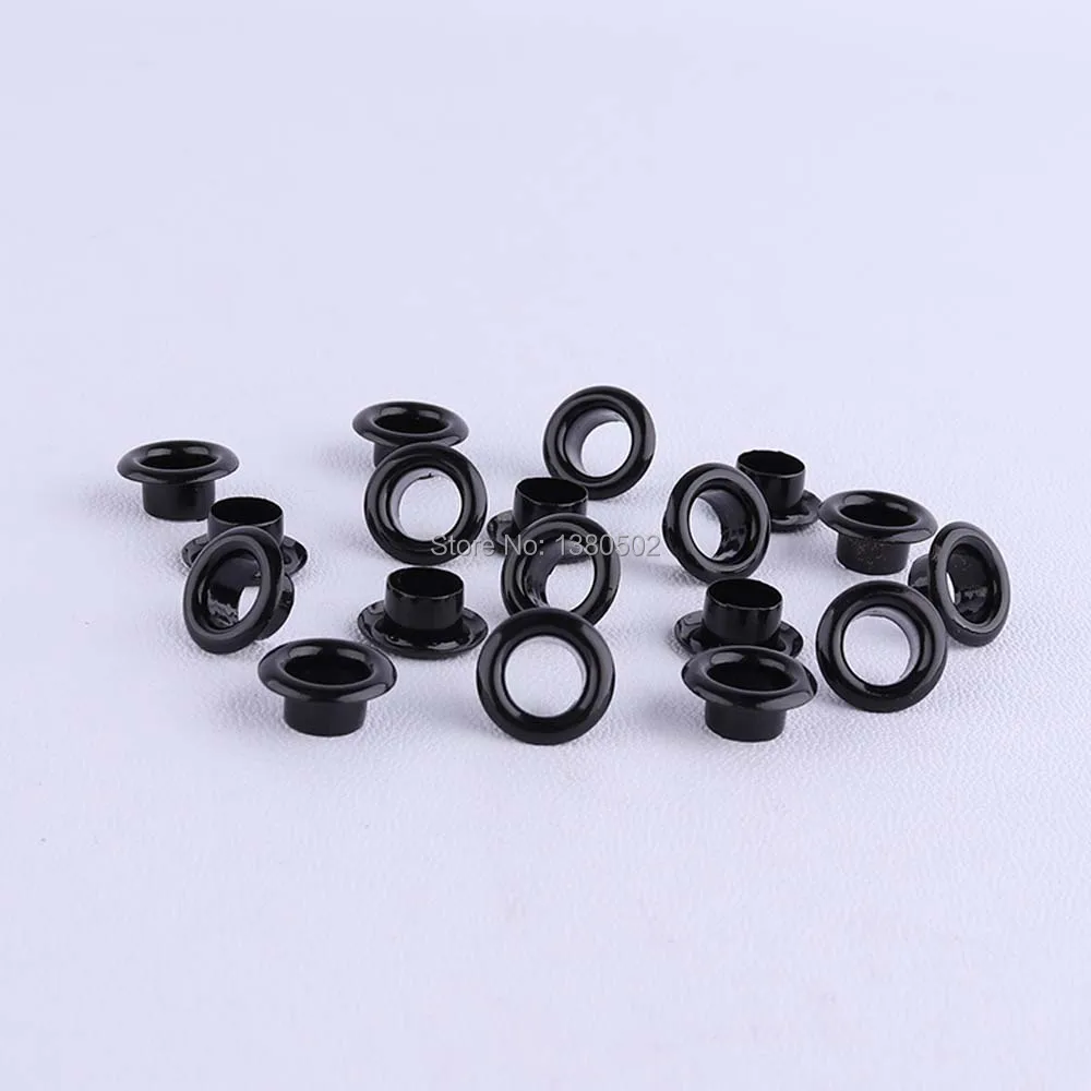 100pcs/lot 10mm outer black color round shape with washer Eyelets round shape garment  accessories