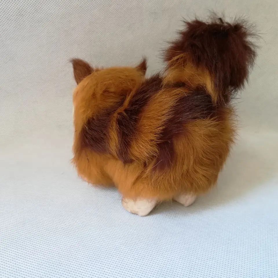 Ongeveer 12x13 cm oranje granen kat model polyethyleen bont kat echt leven speelgoed model woondecoratie gift h1265