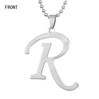 My Shape A-Z Alphabet Jewelry Girls Name Necklace Gift Friendly Alloy English Letter C E F  I J K  L M N  Capital Pendants