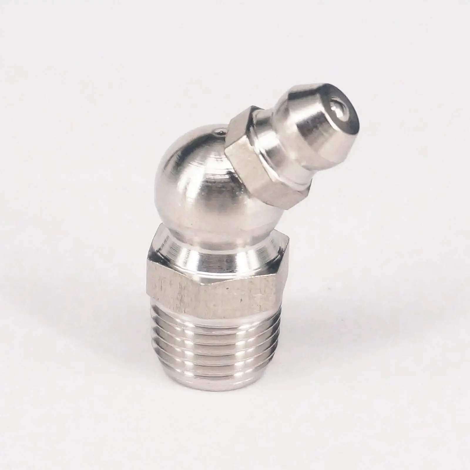 

1/8" BSPP Male 45 degrees Stainless steel Grease Zerk Nipple fitting for machine tool greasing fittings