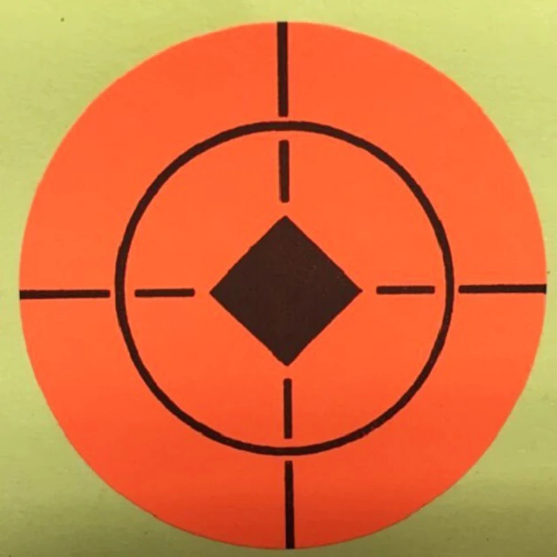 Target House Neon Orange self adhesive 1.5-Inch Bullseye Target Stickers for shooting ,250 Targets