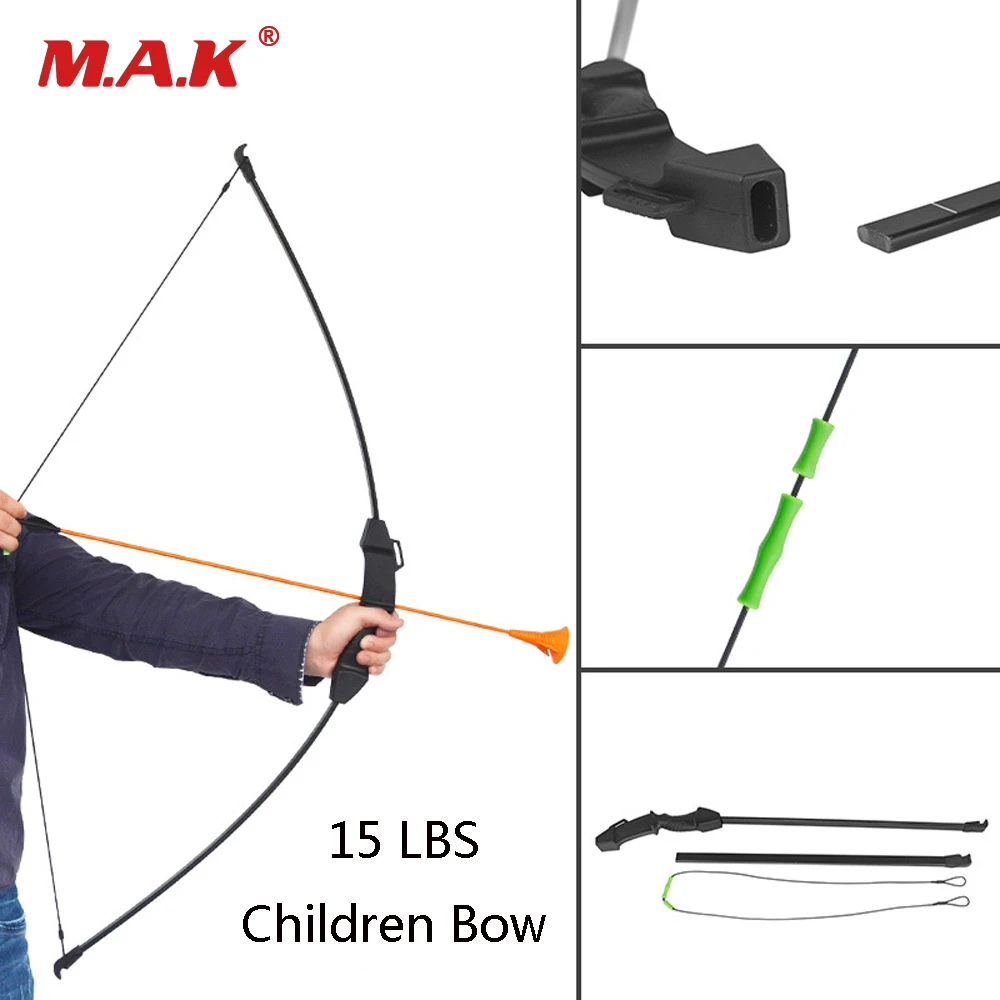 15Lbs Children Straight Bow with Finger Tab for Left and Right Hand User Boys and Girls Beginner Practice Training