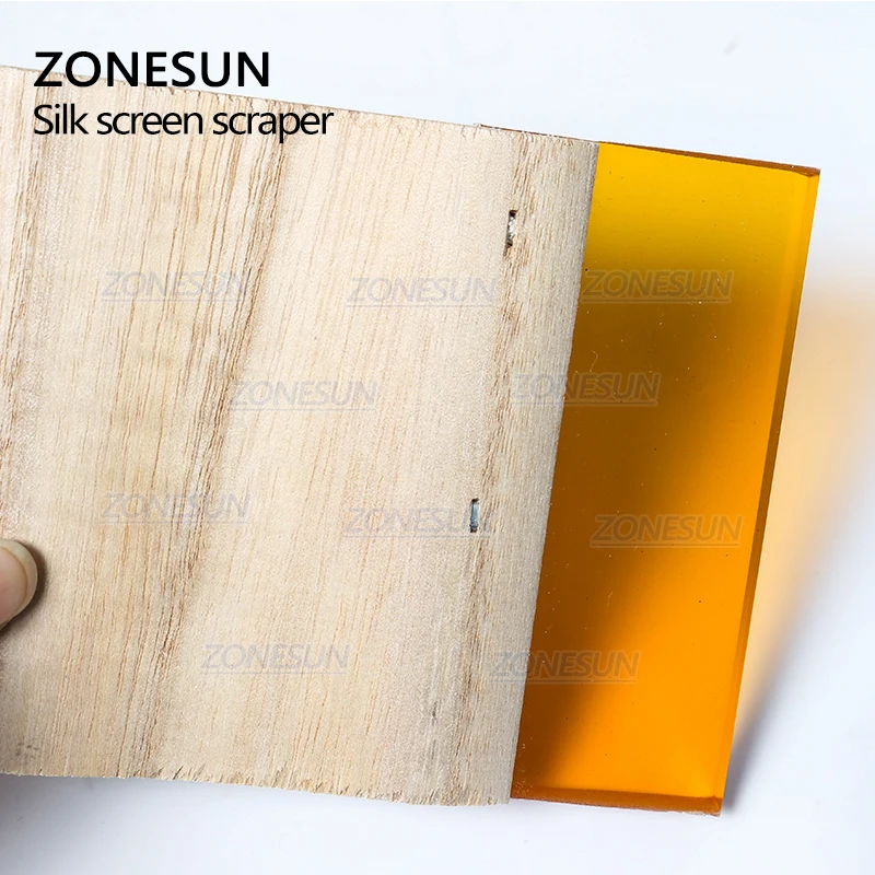 ZONESUN Silk Screen Printing Squeegee Board Wearproof Wood Rubber Ink Scraper Blade Scratch Board Tool For Print Glass T-shirt