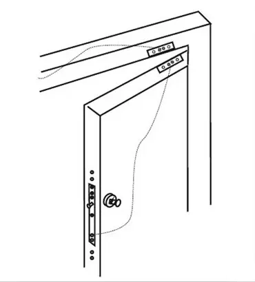 Line protector for passing through line protector between door and door of contact type wire passing through wire protector