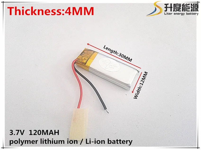[[SD] 401230 3.7 V, 120 mAh, năm [[401233]] Polymer lithium ion/Pin Li-ion cho ĐỒ CHƠI, CÔNG SUẤT NGÂN HÀNG, GPS MP3, MP4, điện thoại di động, loa
