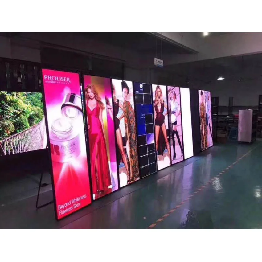 

640*1920mm LED Poster Screen P2.5 Indoor LED Advertising Machine Magnetic Screw Universal led Display Wall Player for Store