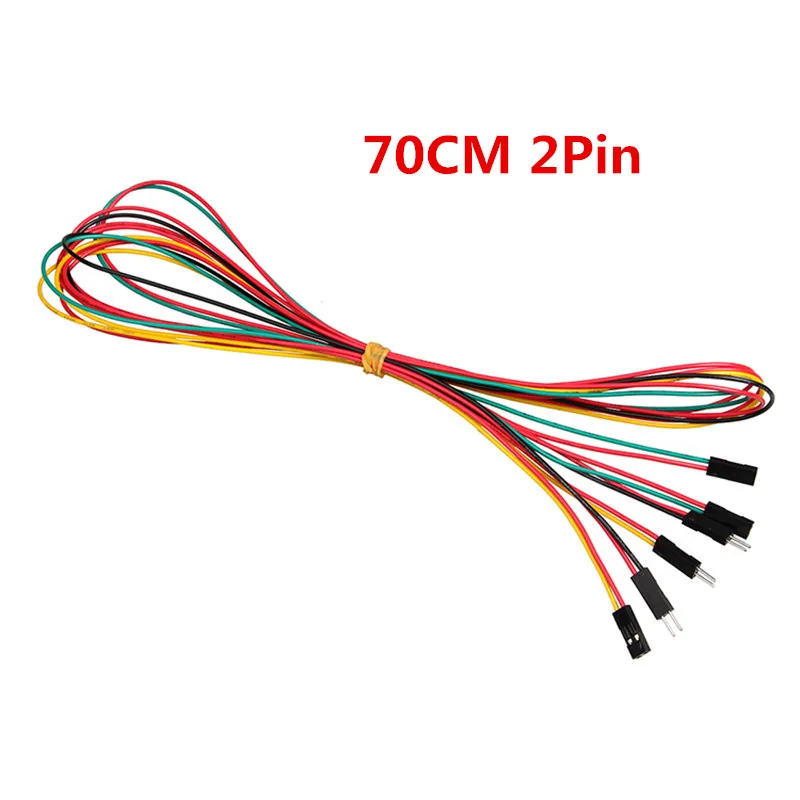 

70cm 2pin 20Pice/Set Breadboard Jumper Wires AWG26 M-M Male to Female F-F 2.54mm DuPont Cable Line for UNO R3 Kits