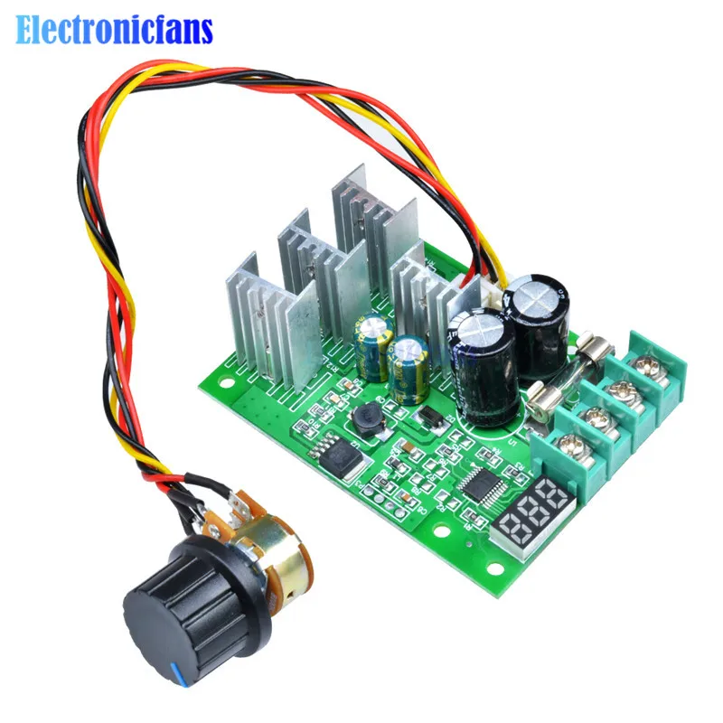 DC6-60V 30A PWM Motor Speed Controller Module Dimmer Current Regulator With Display