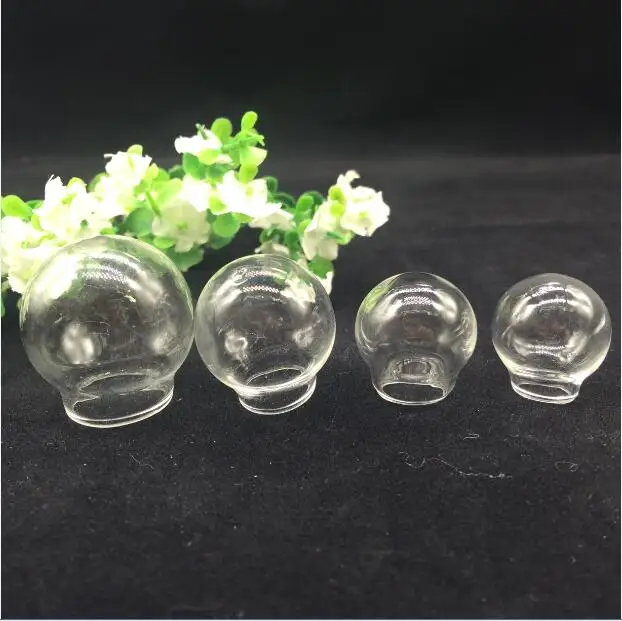 100pieces mixed Transparent 30x20mm 25x15mm 20x15mm 20x12mm hollow round glass globe charm vial pendant wish bottle jewelry