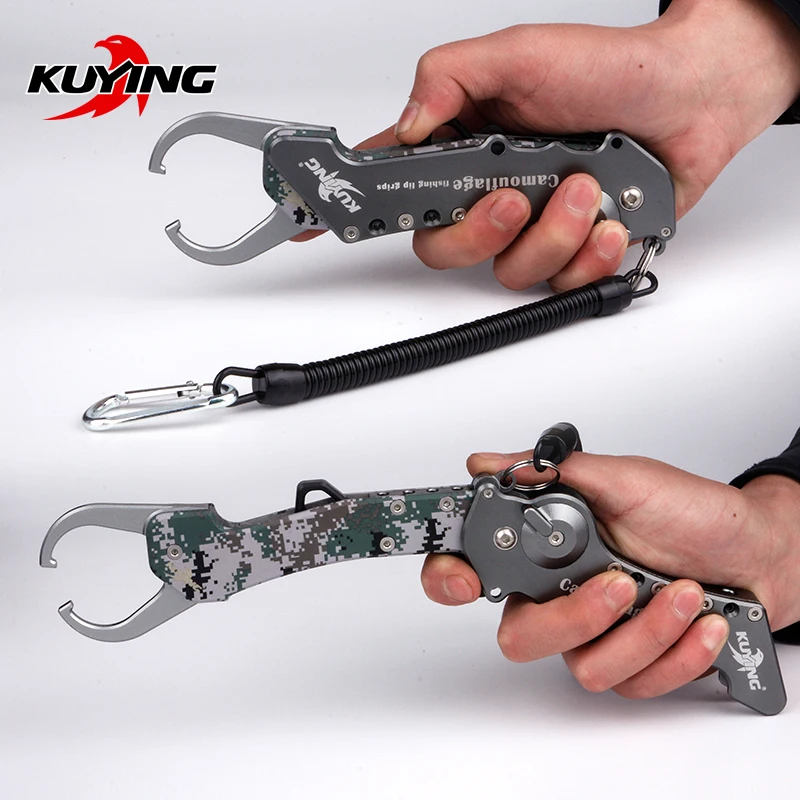 KUYING Ultra Light 207g Aviation-Aluminum Folded Fishing Lip Fish Grip Holder Tool Tackle Controller Hook Control Fish Clamp