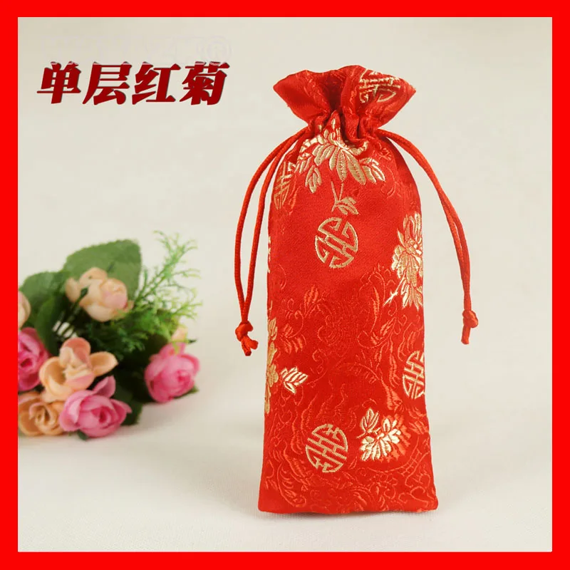 

(100 pieces/lot) high quality Silks and satins cloth fabric gift bags for jewelry