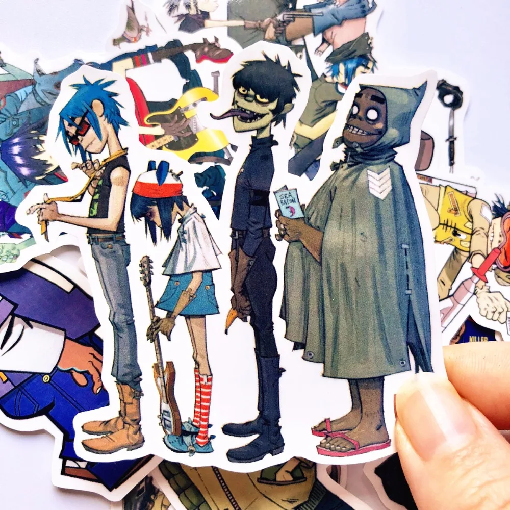 10Pcs Blur Band Gorillaz Cool Sticker Decal For Kids Toys Car On Laptop Bicycle Suitcase Notebook Skateboard Waterproof Stickers