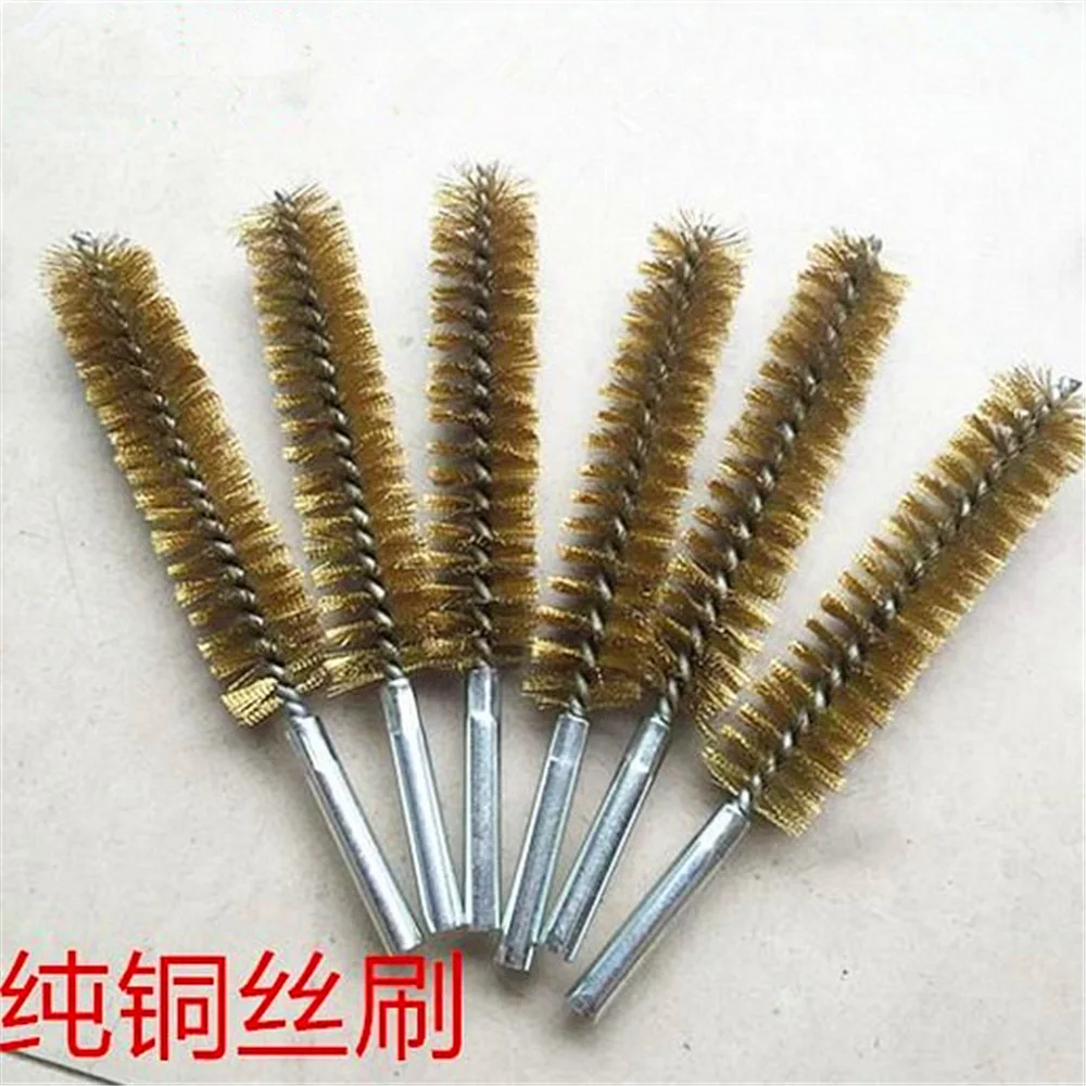 2pcs 20mm 25mm 30mm 35mm Brush Dia Brass Wire Pipe Tube Cleaning Chimney Brushs