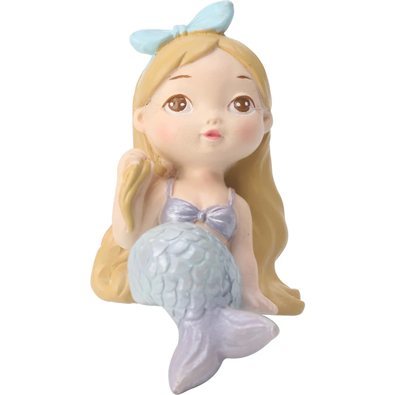 

1pcs Europe Resin Mermaid Creative 6 styles miniature figurines tabletop crafts home decoration Aquarium landscaping gift