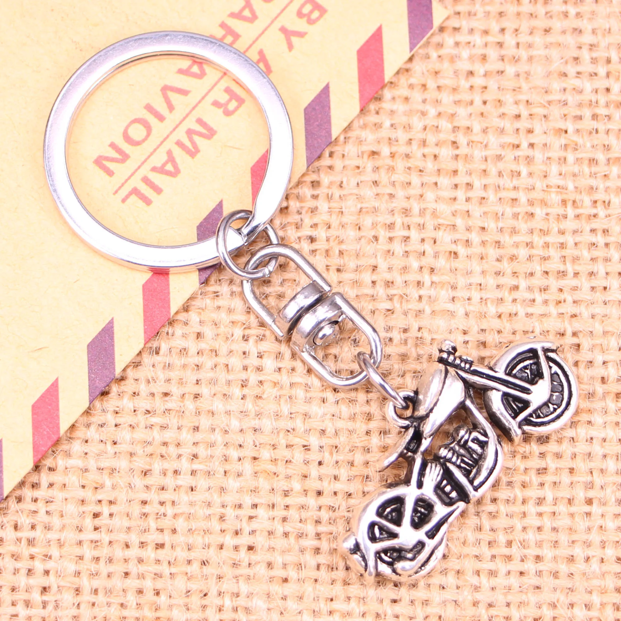 20pcs New Fashion Keychain 34*16 mm motorcycle motorcross Pendants DIY Men Jewelry Car Key Chain Ring Holder Souvenir For Gift