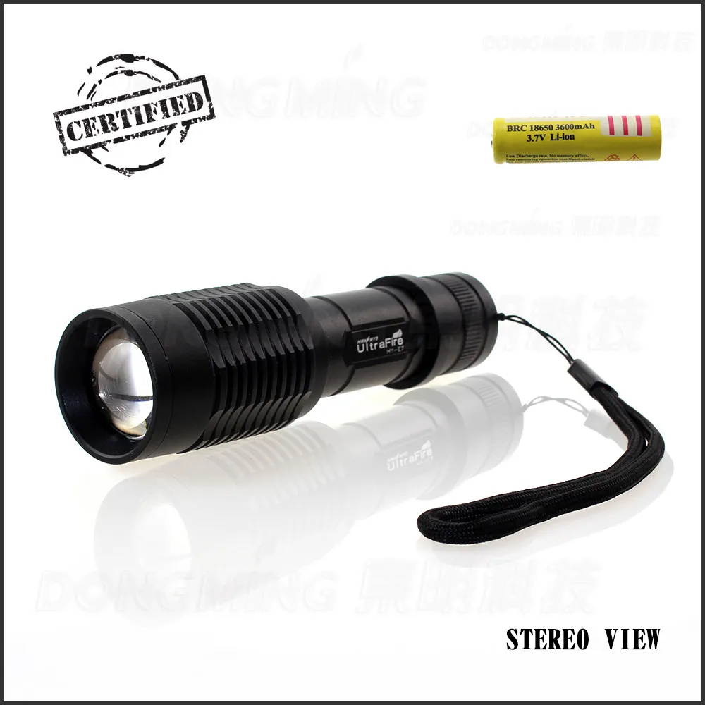 

super bright Zoom 5000 lumen rechargeable 4.2V with 18650 battery XML-T6 LED Tactical Flashlight Torch