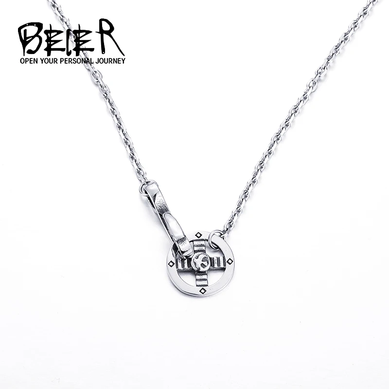 Beier  simple style  5mm stainless steel necklace new style Takahashi Goro boy man necklace pendant for man women  BN1042