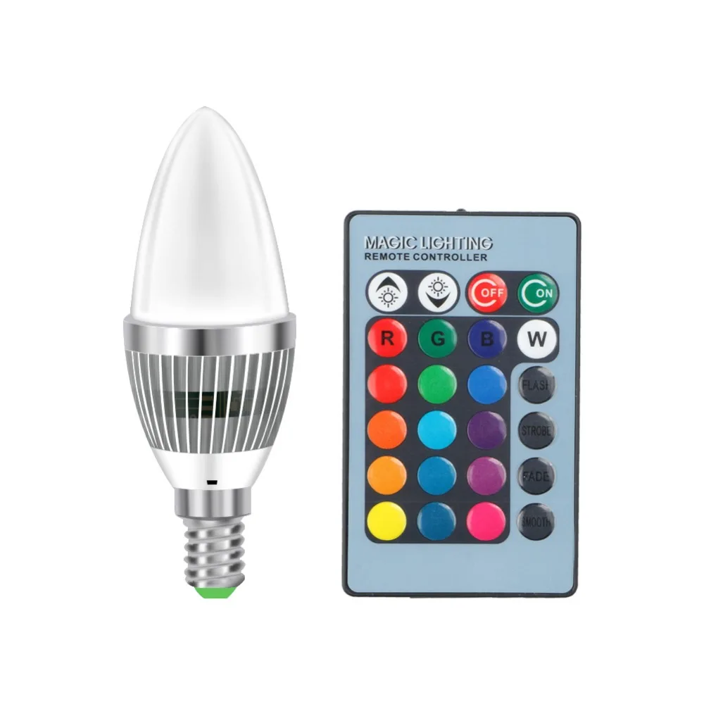 Ampoule LED à intensité variable pour éclairage intérieur, lampe à bougie vintage, éclairage de lustre, E14, 3W, RVB 16, proxy document