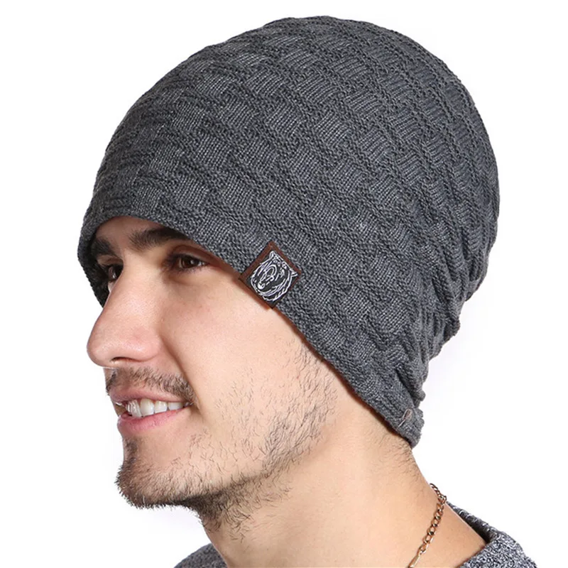 Nowa czapka zimowa z metką tygrysa Unisex dodaje futrzaną ciepłą czapka beanie modna czapka z dzianiny dla mężczyzn i kobiet narty terenowe zimowa