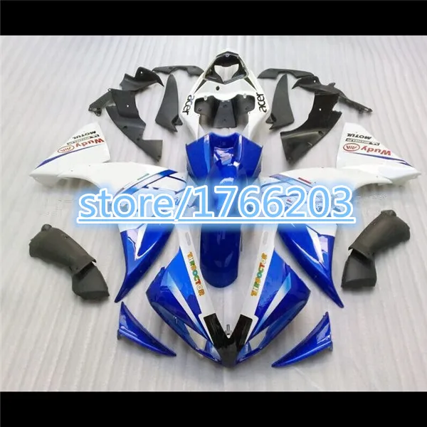 

ABS blue white Kit Fairing For YZF 1000 2010 YZFR 1 2009 YZFR1 11 10 09 Bodywork YZF R1 2011 fairing kits Ning