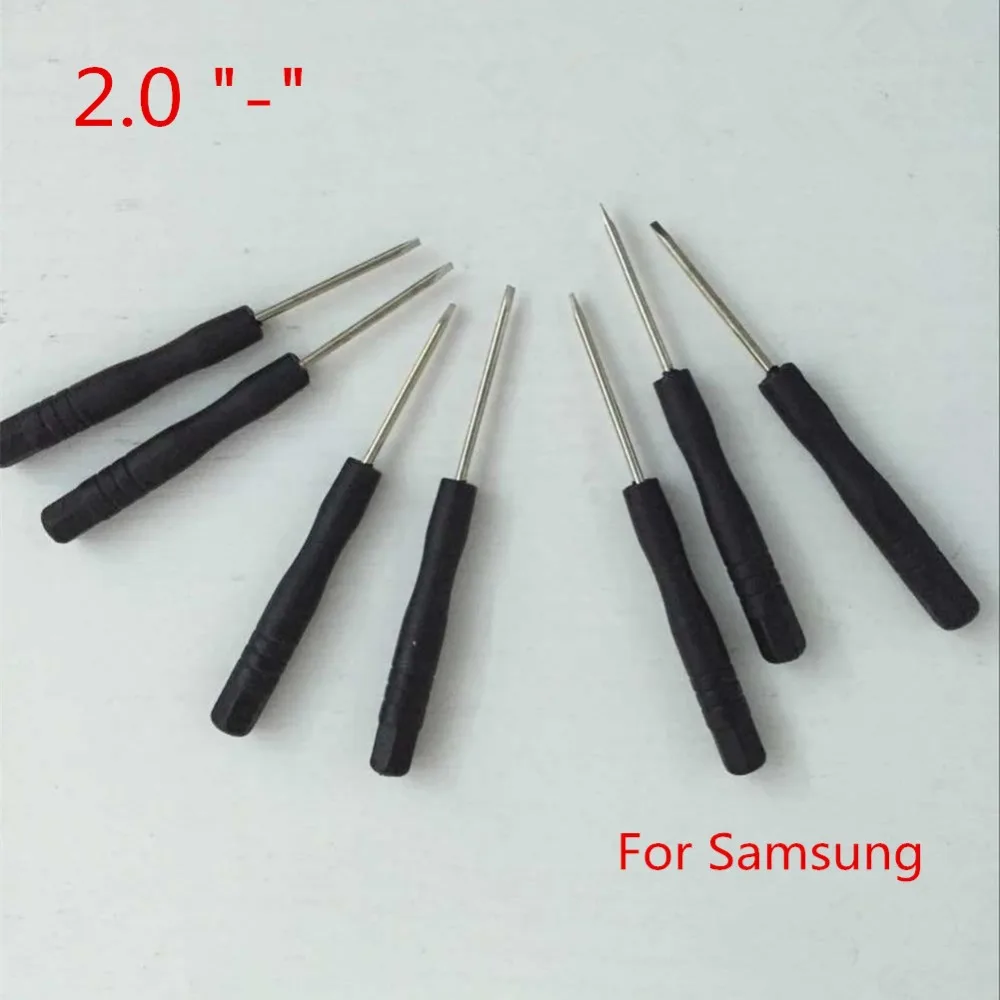 

1000pcs/lot Flat headed Slotted Screwdriver 2.0mm Repair mobile phone Tool Black handle