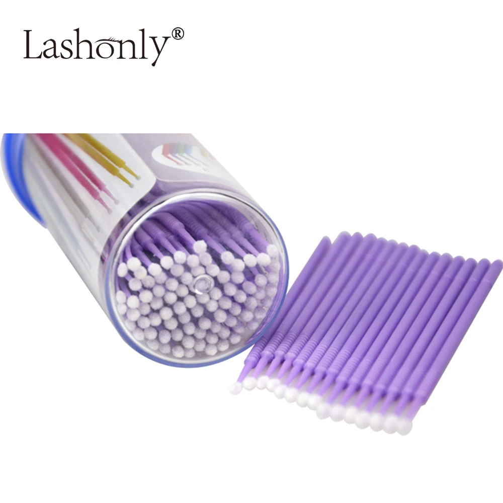 Qeelasee New 100pcs Eyelash Extension Micro Brushes Disposable Individual Applicators Mascara best deal 1pack For Salon