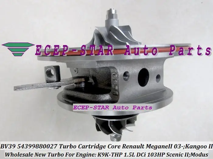 Free Ship Turbo CHRA Cartridge Core BV39 54399880027 8200204572 8200578315 8200360800 7701476183 For Renault Megane K9K-THP 1.5L