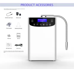 LED Water Ionizer Purifier Machine PH4.5-10.5 Alkaline Acid Water Setting Hight Quality Hydrogen Water