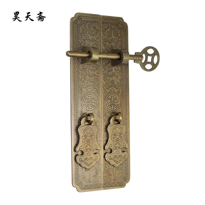 [Haotian vegetarian] antique copper handle cabinet wardrobe bookcase HTC-275 bat handle large models Yoshihisa